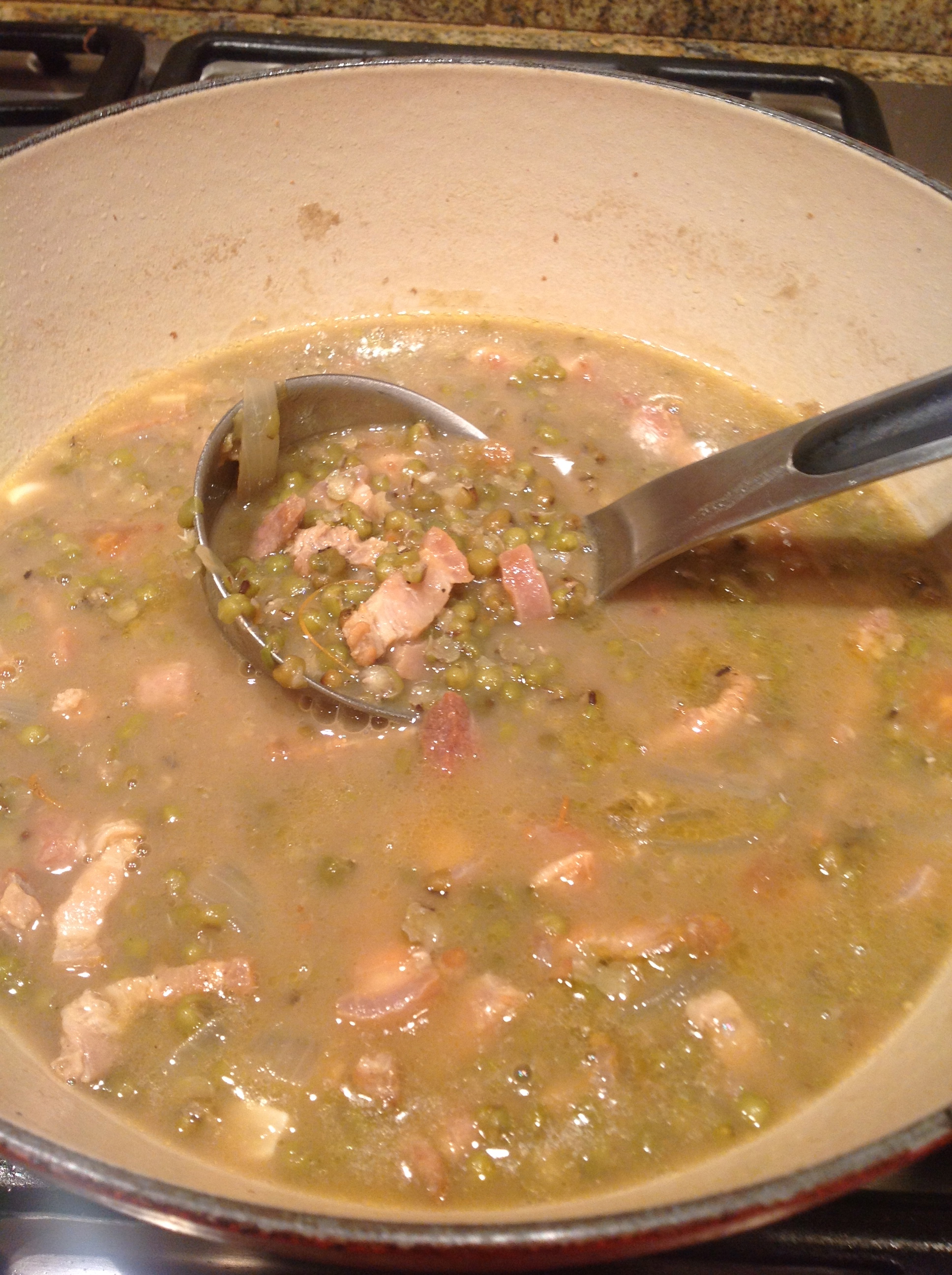 mung bean soup with prok belly(monggos)