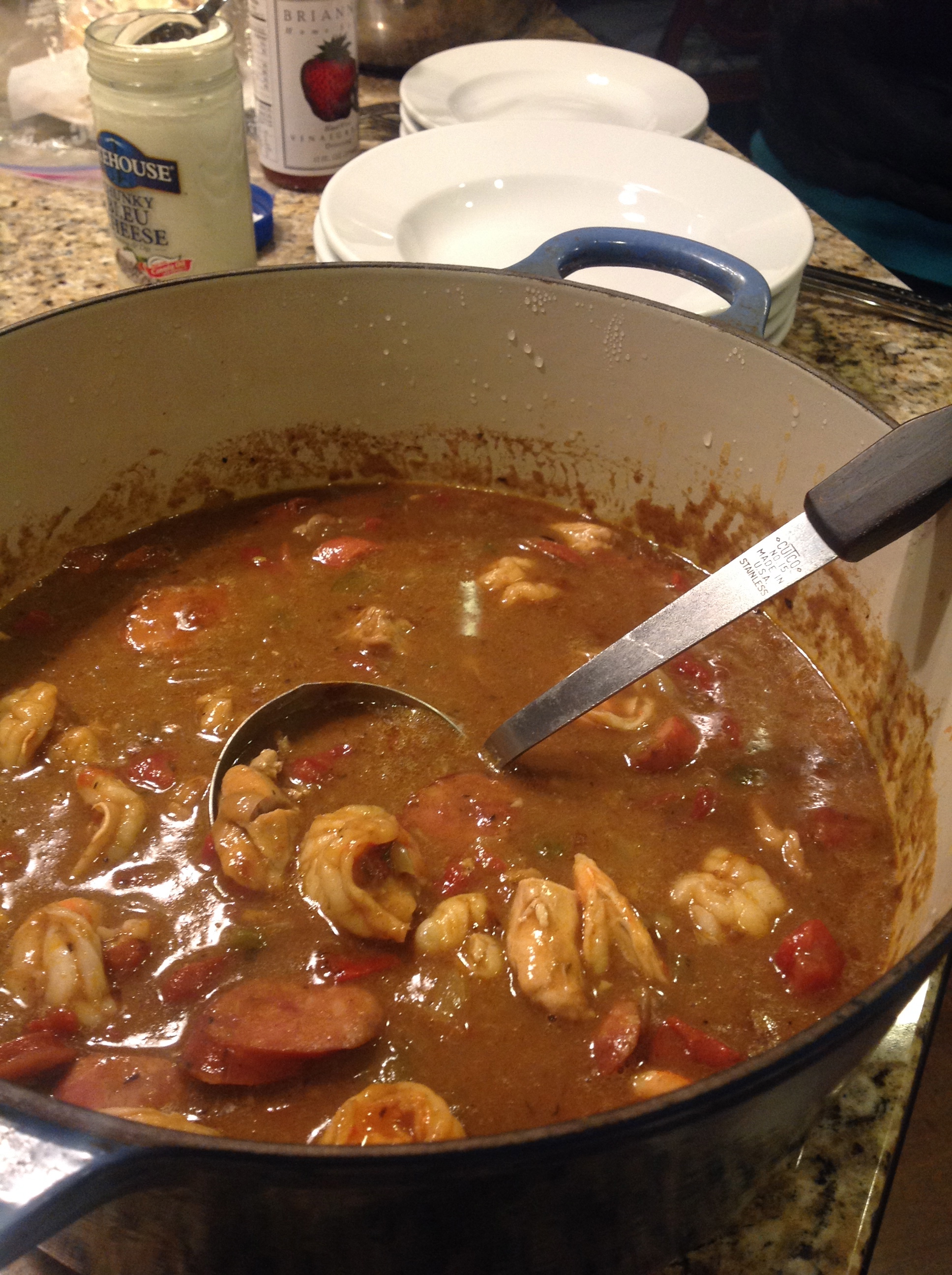 We had sunday dinner at my Inlaws last week, my DIL made gumbo (it was so good)