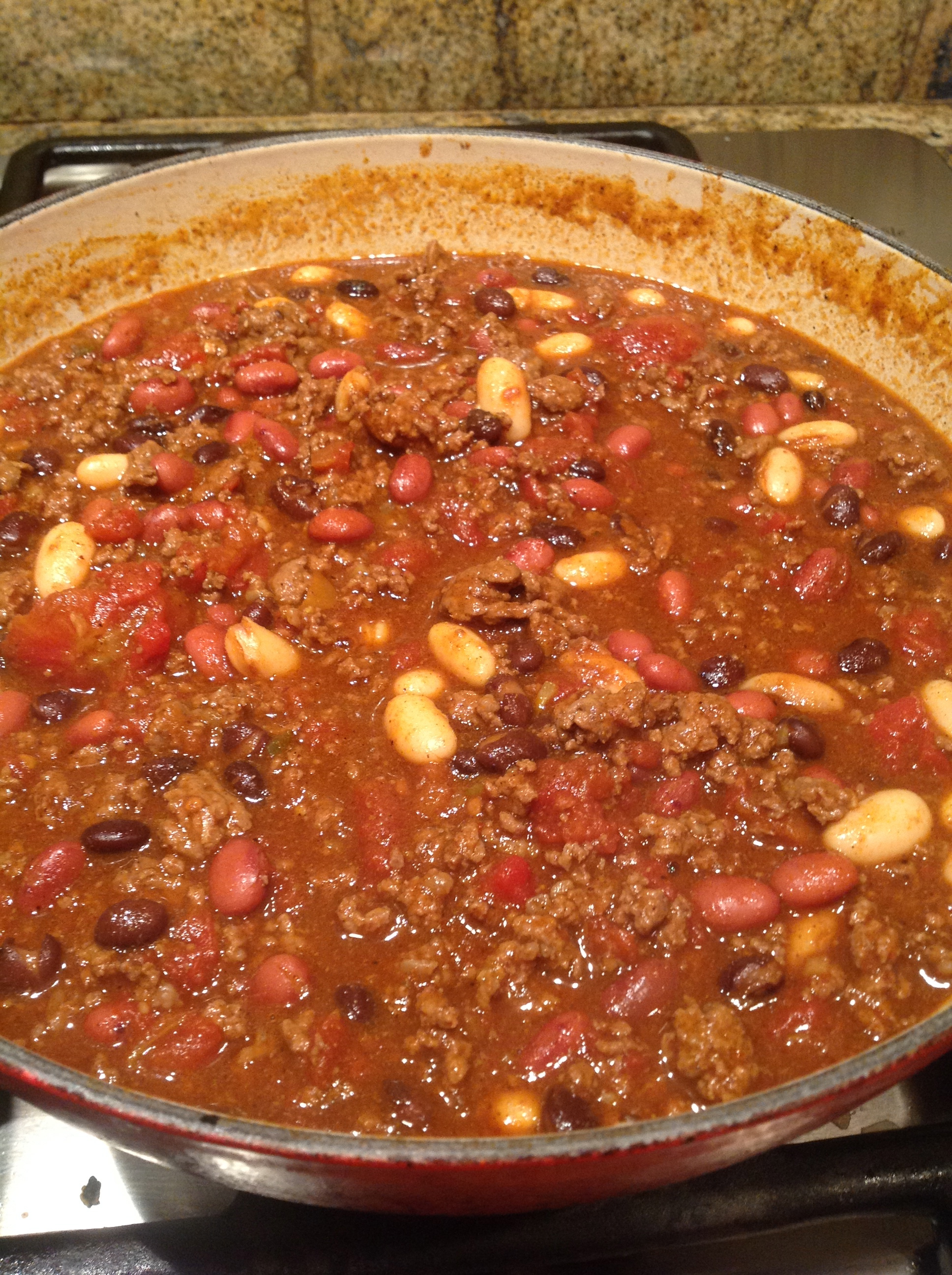 made a big pot of chili! half is already in the freezer for future use