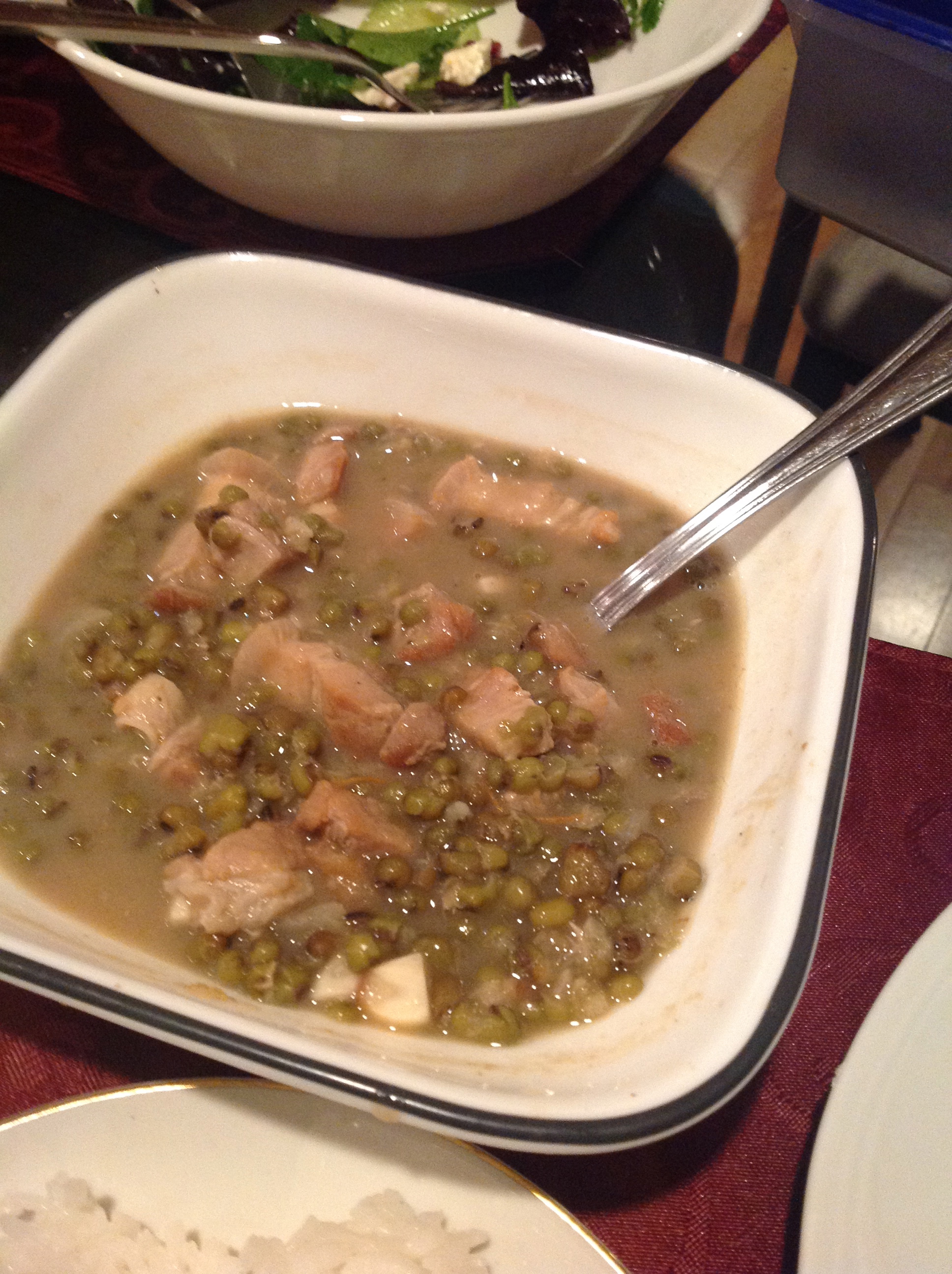 lentil soup with pork belly