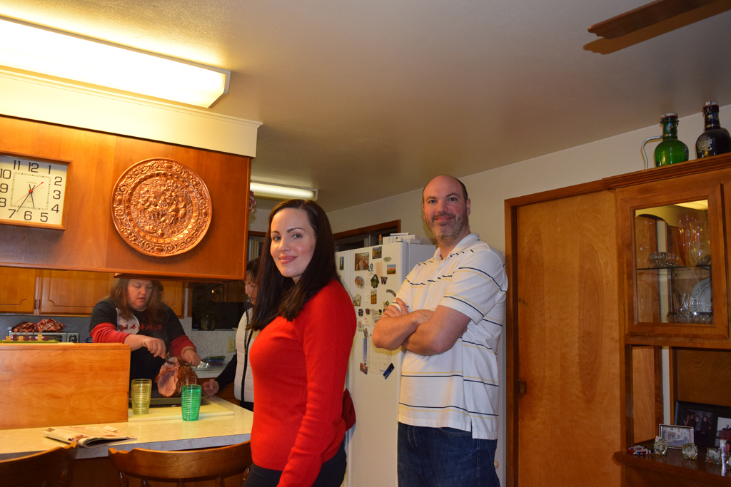 Christmas Eve dinner (Hubs and his Sis Julia)