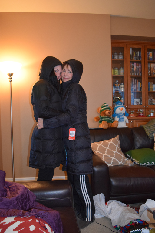 Twinning! My MIL got a northface Jacket that is similar to Julias.