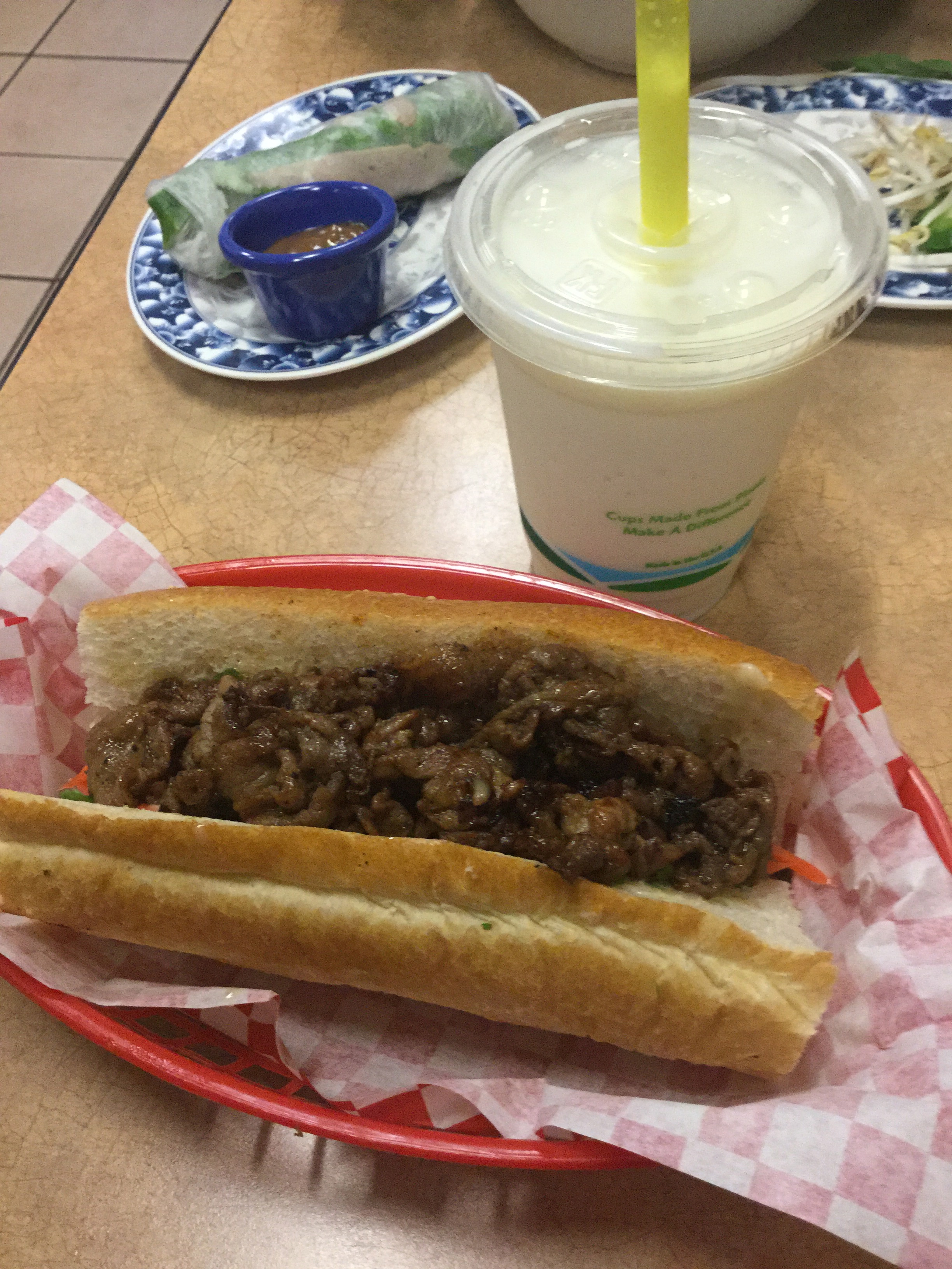My hubs is not a big Pho fan so he always gets their sandwich and durian shake