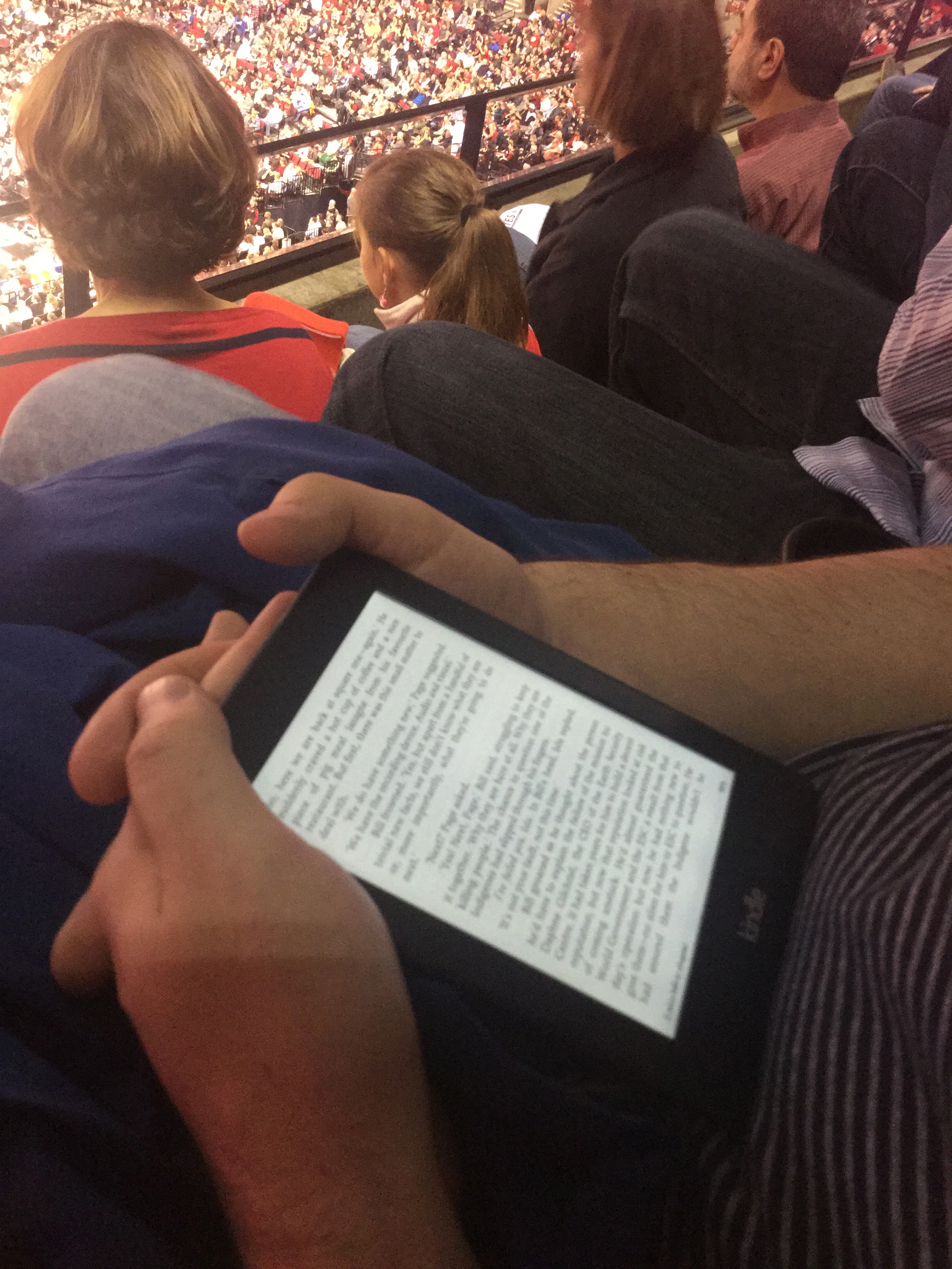 Yup I caught the Hubs reading his kindle!lol