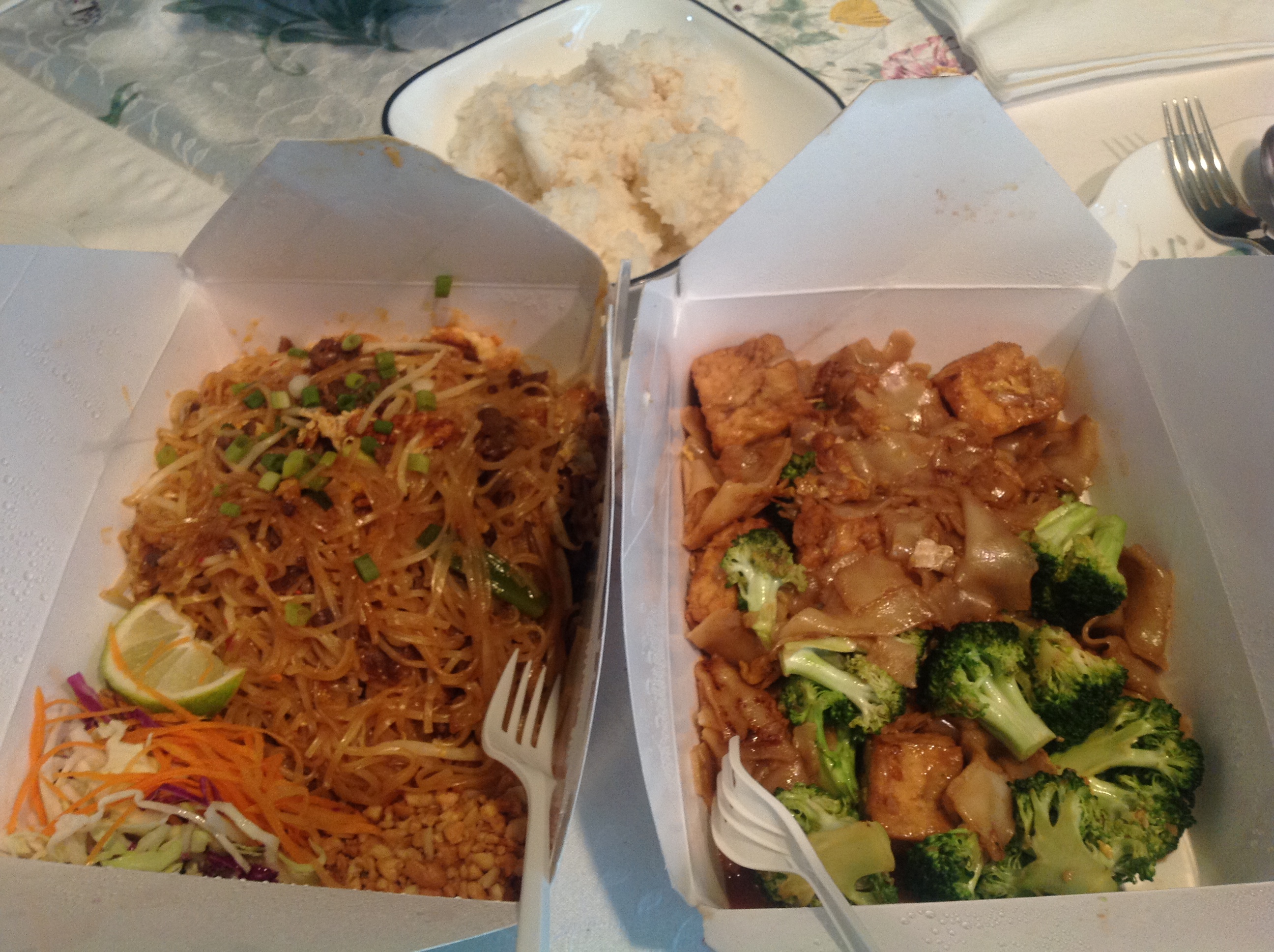 Take out Thai food for dinner!